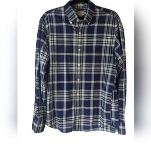 J Crew men's plaid dress shirt Western  size M